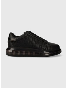 Kožené sneakers boty Karl Lagerfeld KAPRI KUSHION černá barva, KL52624