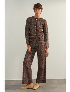 Trendyol Limited Edition Brown Glittery Knitwear Pants