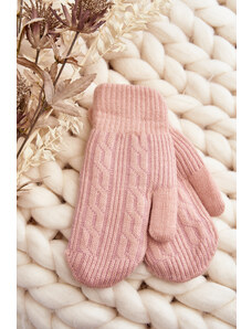 Kesi Teplé dámské rukavice na jeden prst, růžové