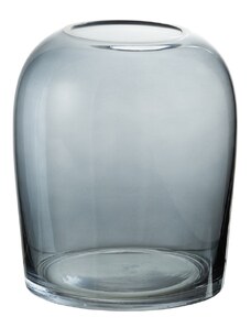 Šedá skleněná váza J-Line Mony 18,5 cm