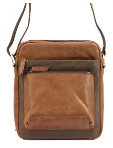 Stylová pánská kožená crossbody Pierre Cardin Hughie, koňakovo-hnědá