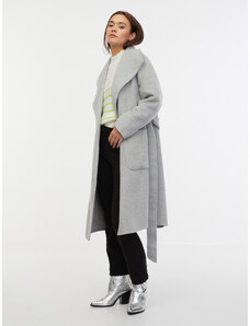 Orsay Světle šedý dámský kabát s příměsí vlny - Dámské