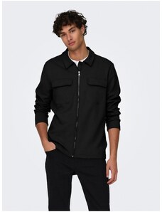 Černá pánská košilová bunda ONLY & SONS New Kodyl - Pánské