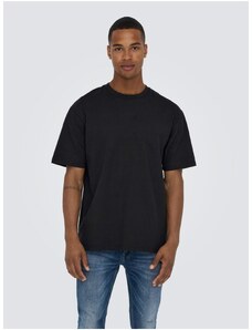 Černé pánské basic tričko ONLY & SONS Fred - Pánské