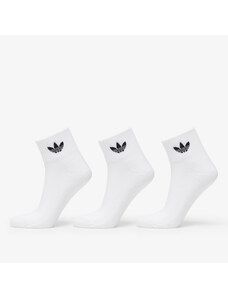 adidas Originals Pánské ponožky adidas Mid Ankle Socks 3-Pack White/ White/ Black
