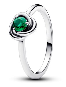 PANDORA prsten Zelený kruh věčnosti