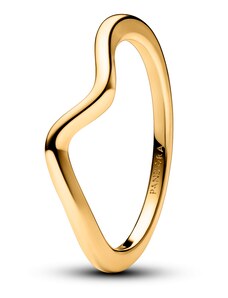 PANDORA prsten Leštěný zvlněný prsten