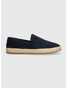 Semišové espadrilky Tommy Hilfiger TH ESAPDRILLE CLASSIC SUEDE tmavomodrá barva, FM0FM04984