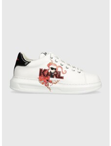 Kožené sneakers boty Karl Lagerfeld KAPRI MENS CNY bílá barva, KL95524F