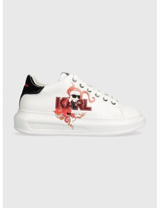 Kožené sneakers boty Karl Lagerfeld KAPRI CNY bílá barva, KL96524F