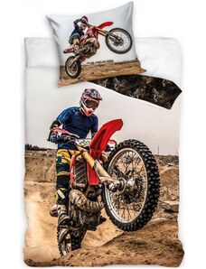 Carbotex Bavlněné ložní povlečení Motocross - 100% bavlna Renforcé - 70 x 90 cm + 140 x 200 cm