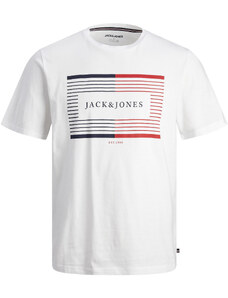 Jack&Jones Pánské triko JJCYRUS Standard Fit 12247810 White XL