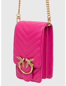 Kožená kabelka Pinko růžová barva, 102739.A0GK