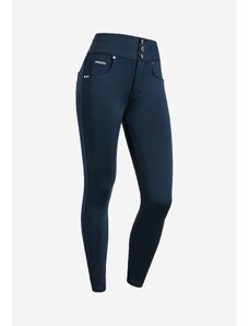 Freddy kalhoty N.O.W. v tmavě modré barvě, D.I.W.O. materiál, slim fit, vysoký pas, eco-friendly materiál