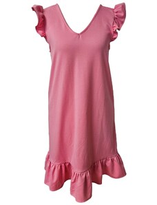 Růžové volánové šaty Reserved