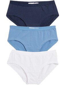 bonprix Dívčí bokové kalhotky (3 ks v balení) Modrá