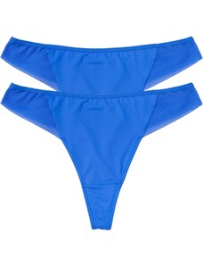 bonprix Kalhotky String z recyklovaného materiálu (2 ks) Modrá