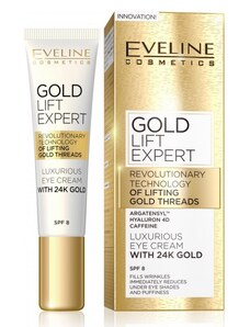 EVELINE COSMETICS - GOLD LIFT EXPERT - Vypínací krém na vrásky kolem očí a rtů s 24K zlatem 15 ml