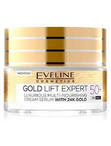 EVELINE COSMETICS - GOLD LIFT EXPERT 50+ - Luxusní výživný krém s 24karátovým zlatem 50 ml