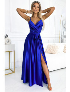 Numoco Saténové šaty Julietta, Royal Blue