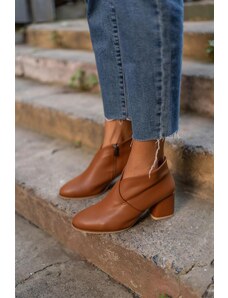 Madamra Black Women's Daily Heeled Boots