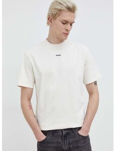 Bavlněné tričko HUGO bílá barva, 50488330