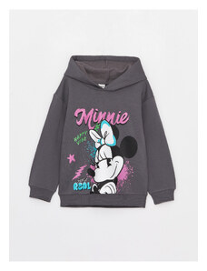 LC Waikiki Minnie Mouse Printed Long Sleeve Girls' Hoodie