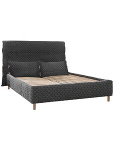 Šedá čalouněná dvoulůžková postel Miuform Sleepy Luna 160 x 200 cm