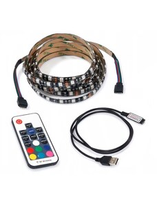 MILIO LED pásek za TV - 5V - 5m - 60LED/m - 72W - IP20 - RGB - dálkové ovládání