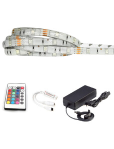ECOLIGHT LED pásek - RGB 5050 - 5m - 30LED/m - 7,2W/m - IP65 - komplet