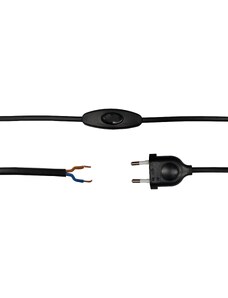 BERGE Propojovací kabel 1,5m 2x0,75 OMYp - černý