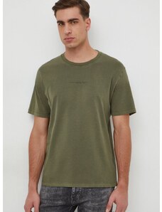 Bavlněné tričko Pepe Jeans Dave Tee zelená barva, s potiskem