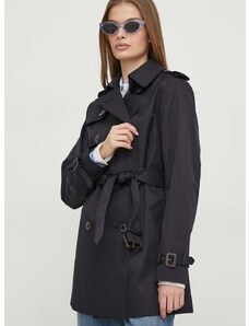 Kabát Lauren Ralph Lauren dámský, tmavomodrá barva, přechodný, dvouřadový, 297936851