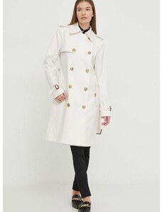 Kabát Lauren Ralph Lauren dámský, béžová barva, přechodný, dvouřadový, 297936856