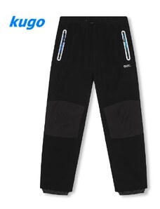 Softshellové kalhoty zateplené Kugo HK2522, černé / modrý zip