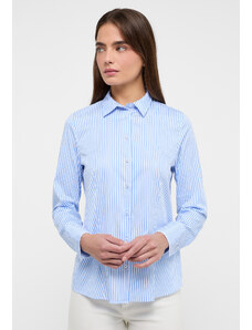Dámská modrá proužkovaná košile ETERNA Regular stretch