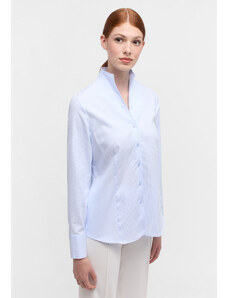 Dámská modrá žakárová košile límec kalich ETERNA Regular 100% bavlna easy iron