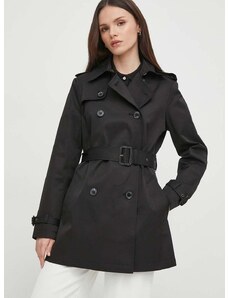 Kabát Lauren Ralph Lauren dámský, černá barva, přechodný, dvouřadový, 297936851