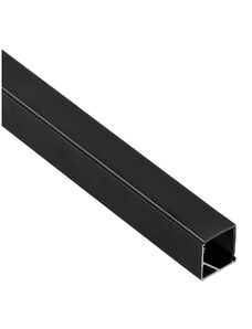 BERGE Rohový profil BRG-20 pro LED pásky, černý, 2m + čtvercové černé stínidlo