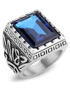 US Ocelový pánský prsten s Crystalem zdobený Ocel 316 - James