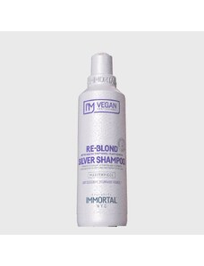 Immortal VEGAN Re-Blond Silver Shampoo šampon pro neutralizaci žlutých tónů a pro šedivé vlasy 250 ml