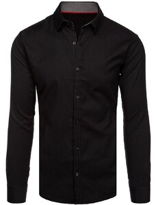 černá jednobarevná košile