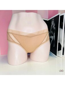 Victoria's Secret Lesklé kalhotky se síťovinou