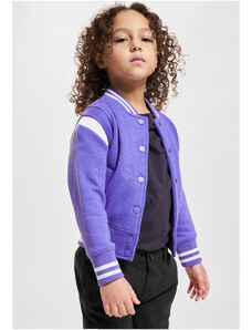 Urban Classics Kids Dívčí mikina Inset College Sweat Jacket purpleday/white