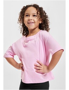 Urban Classics Kids Dívčí organické oversized plisované tričko dívčí růžové