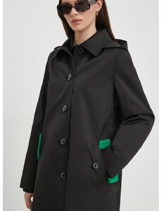 Kabát Lauren Ralph Lauren dámský, černá barva, přechodný, 297936855
