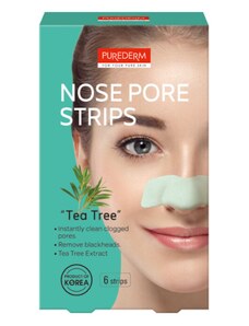 PUREDERM Nose Pore Strips - Tea Tree - 6 ks