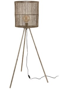 Mosazná kovová stojací lampa J-Line Nystad 136 cm