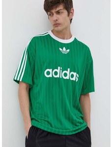 Tričko adidas Originals zelená barva, s potiskem, IM9457