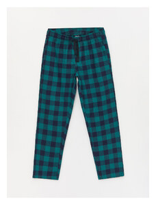 LC Waikiki Plaid Boys' Pajama Bottoms with Elastic Waist.